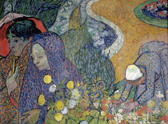 Women of Arles (Memories of the Garden at Etten),Les femmes d'Arles (souvenirs du jardin à Etten), 1888, Van gogh’s painting photographed by Serge Briez, ©2014 Cap médiations