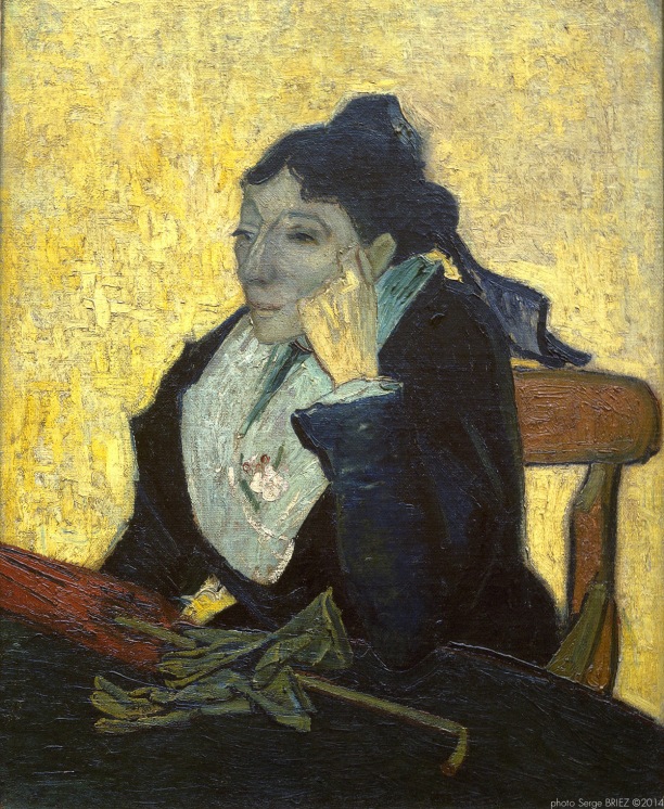 L'Arlésienne: Madame Ginoux with gloves and umbrella. Oil on canvas, Oil on Canvas, 1888, Van gogh’s painting photographed by Serge Briez, ©2014 Cap médiations